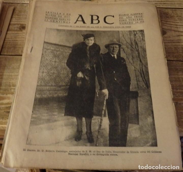 Military Antiques: ABC 4 DE MARZO DE 1937, 22 PAGINAS, FRENTE DE ASTURIAS,PARTE DE GUERRA, ETC