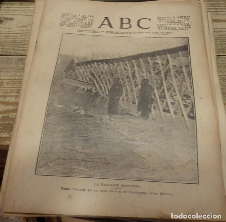 Military Antiques: ABC 21 DE NOVIEMBRE DE 1936, 14 PAGINAS, RIO GUADARRAMA,EJERCITO DEL NORTE,PARTE DE GUERRA,ETC