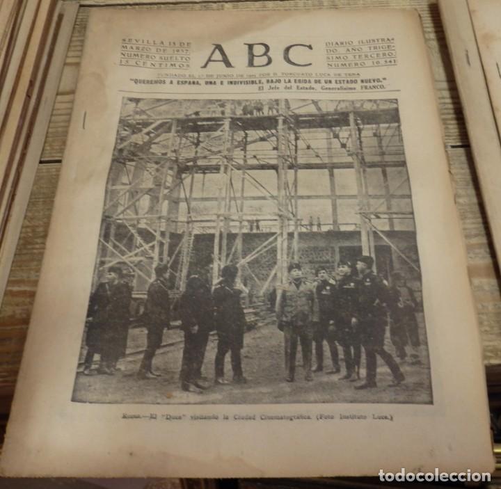 Military Antiques: ABC 13 de MARZO de 1937, SEVILLA,19 PAGINAS. SEMANA SANTA SEVILLA,PARTE DE GUERRA, ETC