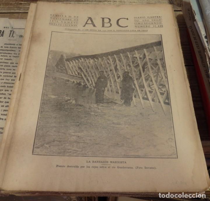 Militaria: ABC 21 DE NOVIEMBRE DE 1936, 14 PAGINAS, FRENTE DE MADRID,PARTE DE GUERRA,ETC