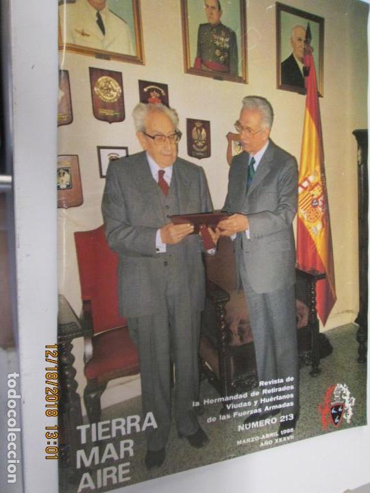 Militaria: TIERRA MAR Y AIRE REVISTA DE LA HERMANDAD DE RETIRADOS VIUDAS ....N&ordm; 213 MARZO-ABRIL 1995