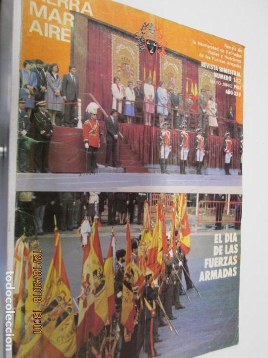 Militaria: TIERRA MAR Y AIRE REVISTA DE LA HERMANDAD DE RETIRADOS VIUDAS ....N&ordm; 142 -MAYO.JUNIO 1983