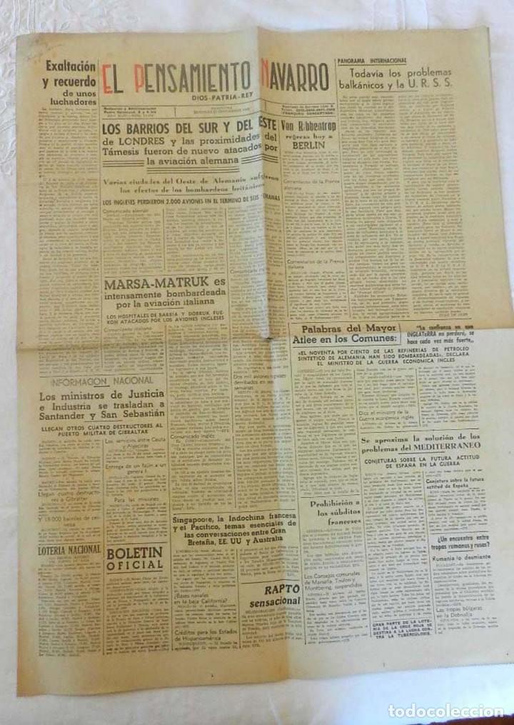 Militaria: EL PENSAMIENTO NAVARRO. 22 DE SEPTIEMBRE 1940. LOS BARRIOS DEL SUR Y DEL ESTE DE LONDRES Y LAS PROXI