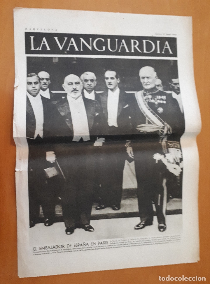 Militaria: Peri&oacute;dico de dos hojas La Vanguardia, 17 de junio de 1937