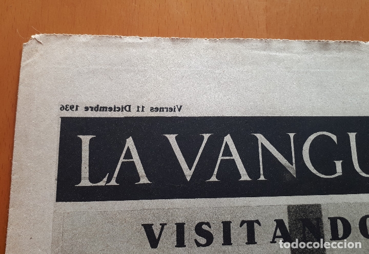 Militaria: Peri&oacute;dico de dos hojas La Vanguardia, 11 de diciembre de 1936