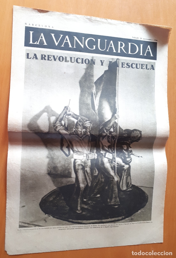 Militaria: Peri&oacute;dico de dos hojas La Vanguardia, 28 de noviembre de 1936