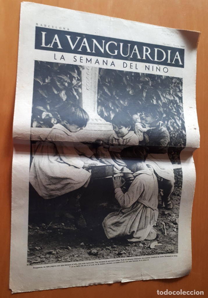 Militaria: Peri&oacute;dico de dos hojas La Vanguardia, 1 de enero de 1937