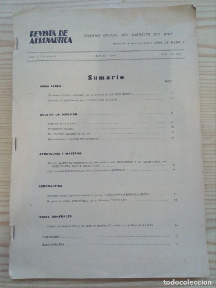 Military Antiques: Revista De Aeronautica - Numero 43 - 1944 Junio