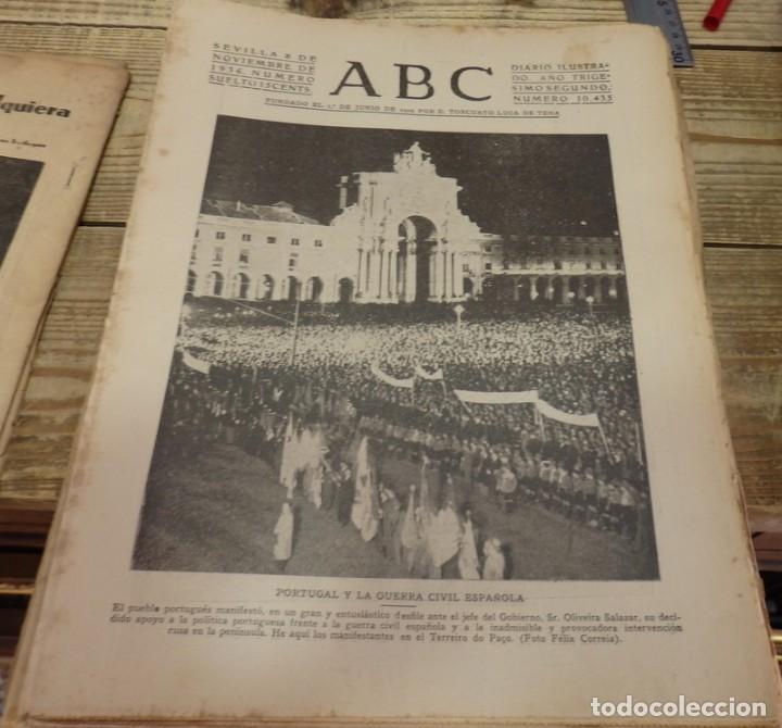 Militaria: ABC 8 DE NOVIEMBRE DE 1936, SEVILLA,20 PAGINAS, ALMERIA,MAPA DE MADRID,PARTE DE GUERRA,ETC....