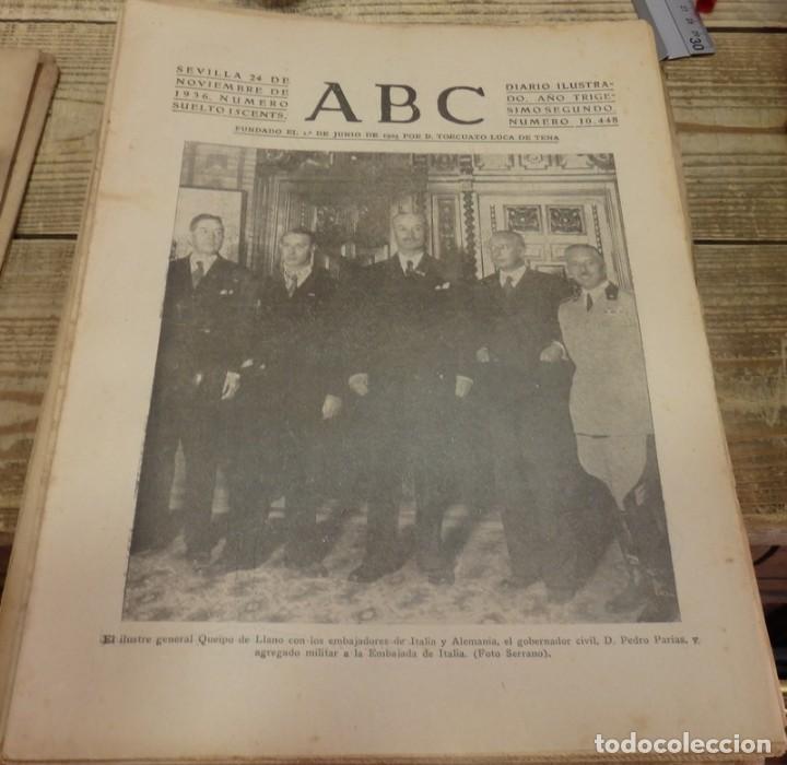 Military Antiques: ABC 24 DE NOVIEMBRE DE 1936, SEVILLA,20 PAGINAS, QUEIPO DE LLANO,CORDOBA,PARTE DE GUERRA,ETC....