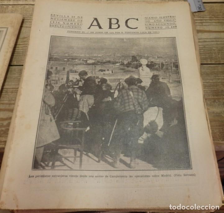 Military Antiques: ABC 25 DE NOVIEMBRE DE 1936, SEVILLA,15 PAGINAS, FRENTE DE MADRID,PARTE DE GUERRA,ETC....