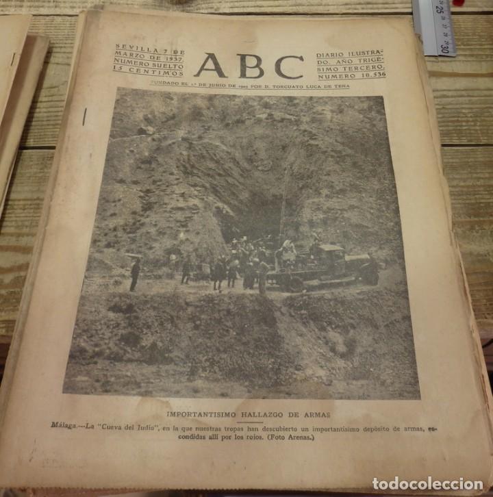 Military Antiques: ABC 7 DE MARZO DE 1937, SEVILLA,22 PAGINAS, CUEVA DEL JUDIO,MALAGA,CORDOBA,,PARTE DE GUERRA,ETC....