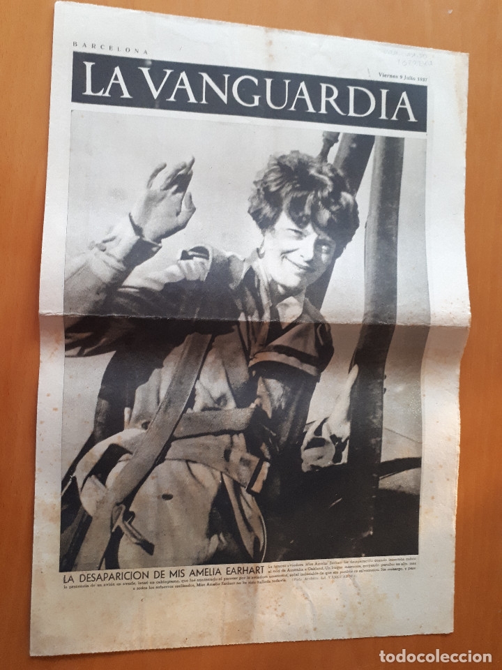 Militaria: Peri&oacute;dico de dos hojas La Vanguardia, 9 de julio de 1937