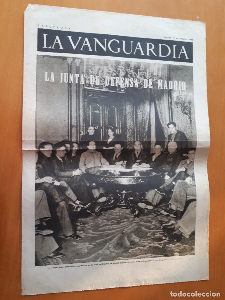 Militaria: Peri&oacute;dico de dos hojas La Vanguardia, 19 de noviembre de 1936