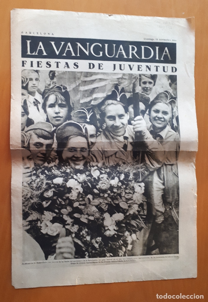 Militaria: Peri&oacute;dico de dos hojas La Vanguardia, 15 de noviembre de 1936