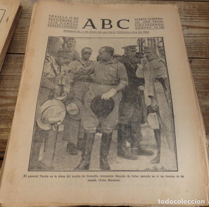 Militaria: ABC 17 DE SEPTIEMBRE DE 1936, 11 PAGINAS,CAMPILLO, MALAGA,TALAVERA,RONDA,PARTE DE GUERRA,ETC