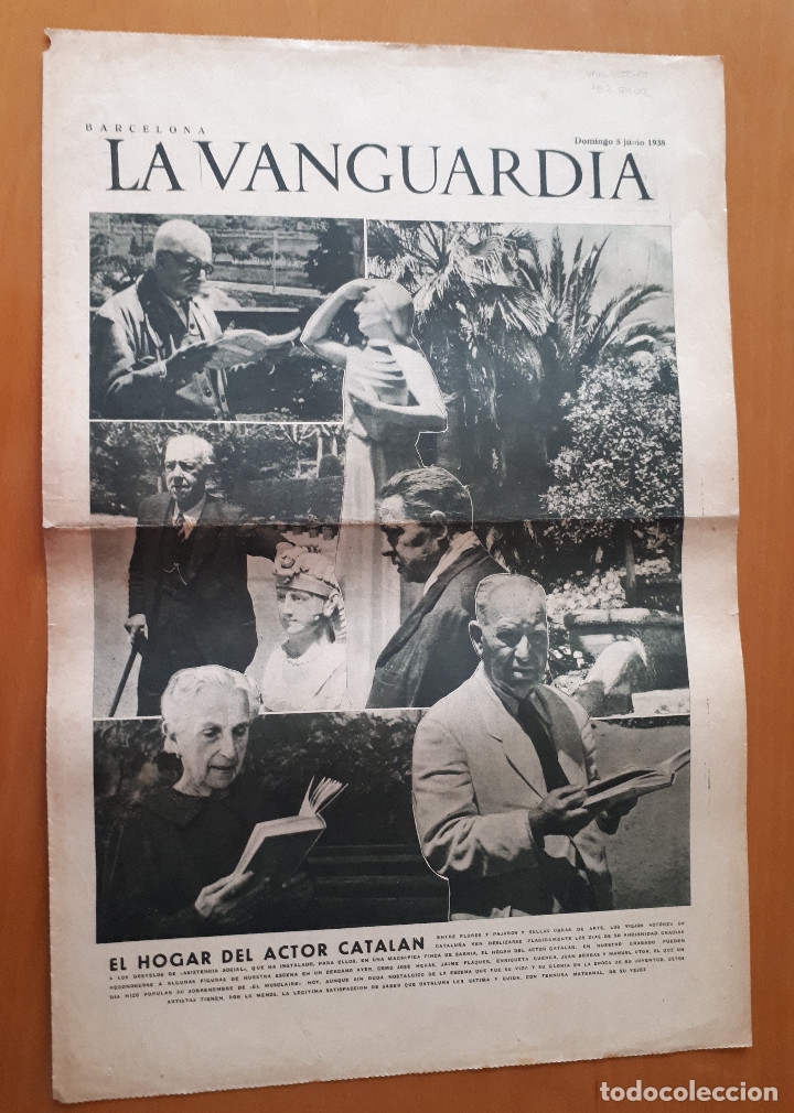 Militaria: Peri&oacute;dico de dos hojas La Vanguardia, 5 de junio de 1938