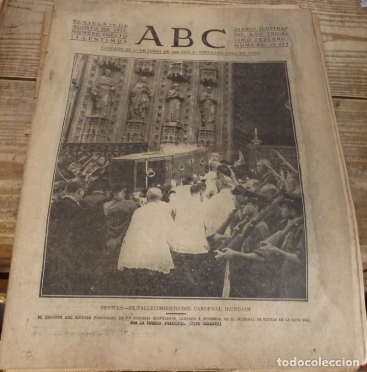 Military Antiques: ABC 14 DE AGOSTO DE 1937, SEVILLA,22 PAGINAS.ENTIERRO CARDENAL ILUDAIN,ALMEDINILLA,PARTE DE GUERRA,