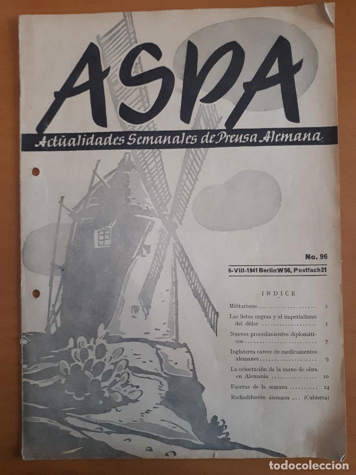 Military Antiques: Revista ASPA n&ordm; 96, 6-VIII-1941