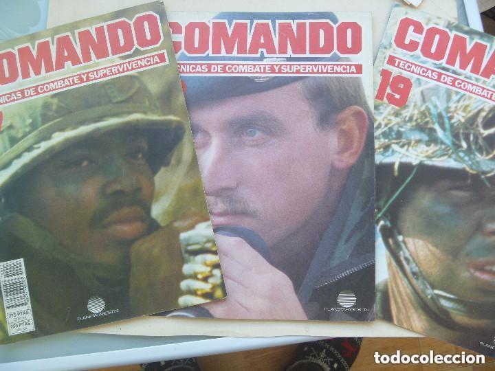 Military Antiques: LOTE DE 3 N&ordm; REVISTA COMANDO TECNICA DE COMBATE Y SUPERVIVENCIA . N&ordm; 17, 18 Y 19