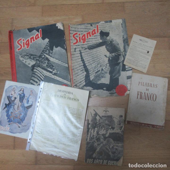 Military Antiques: Lote militar, guerra civil, signal