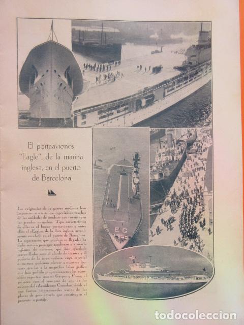 Military Antiques: ARTICULO 1930 - PORTAVIONES EAGLE MARINA INGLESA EN EL PUERTO DE BARCELONA - 1 PAGINA