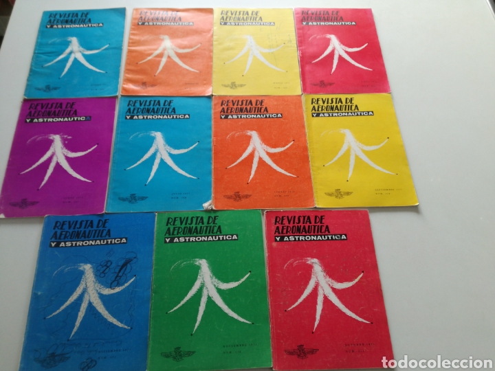 Militaria: REVISTA DE AERONAUTICA Y ASTRONAUTICA 1971 // 11 NUMEROS, TODO EL A&Ntilde;O MENOS MAYO //