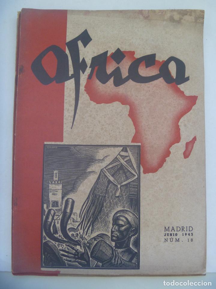 Militaria: AFRICA , REVISTA DE ACCION ESPA&Ntilde;OLA. N&ordm; 18, 1943: ANDALUCES EN MARRUECOS, FORTALEZA LA GRACIOSA, ETC