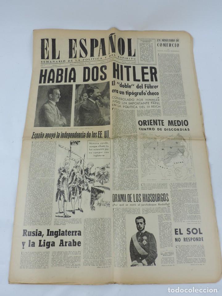 Militaria: PERIODICO EL ESPA&Ntilde;OL, 9 DE FEBRERO DE 1946, II GUERRA MUNDIAL, 12 PAGINAS, TAL COMO SE PUEDE VER EN