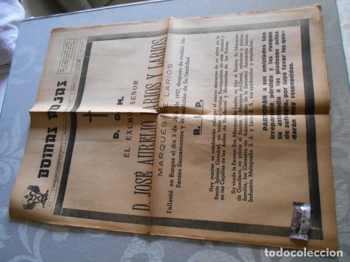 Militaria: periodico de guerra civil  malaga  muerte  del se&ntilde;or larios julio 1937