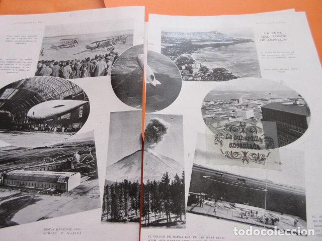 Militaria: ARTICULO 1929 - LA RUTA DEL CONDE ZEPPELIN DIRIGIBLE - 2 PAGINAS - LAREDO BATALLA FLORES 1 PAGINA