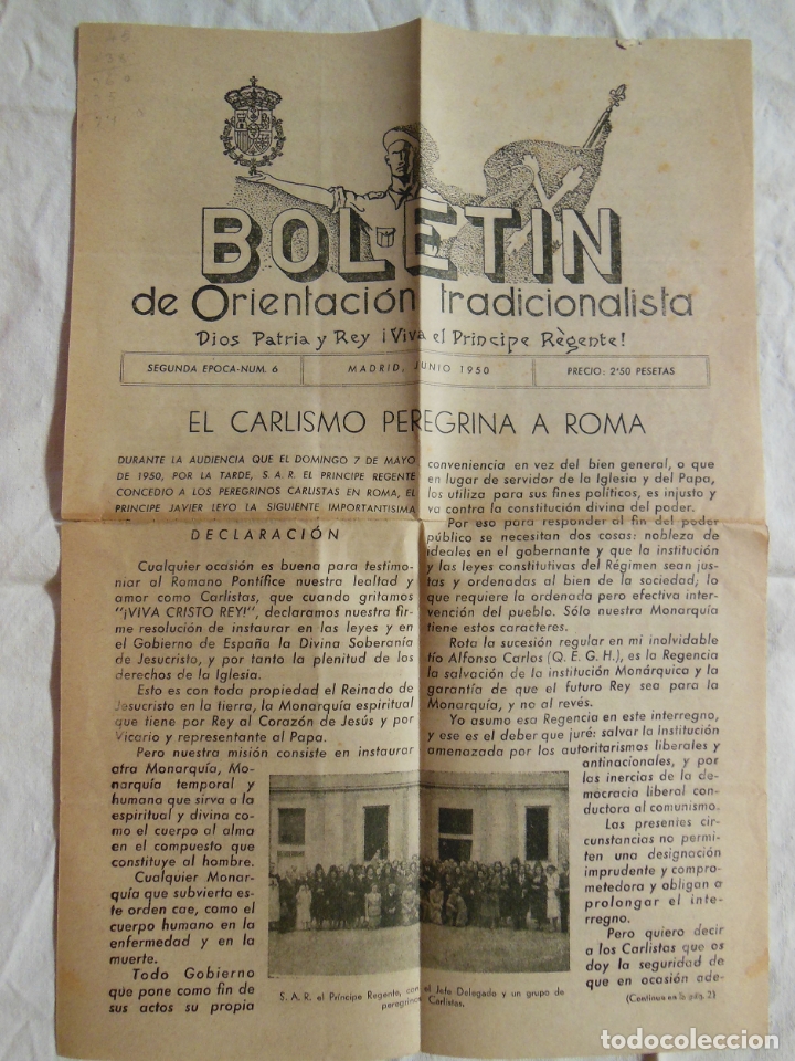 Militaria: BOLET&Iacute;N DE ORIENTACI&Oacute;N TRADICIONALISTA. Madrid, junio 1950