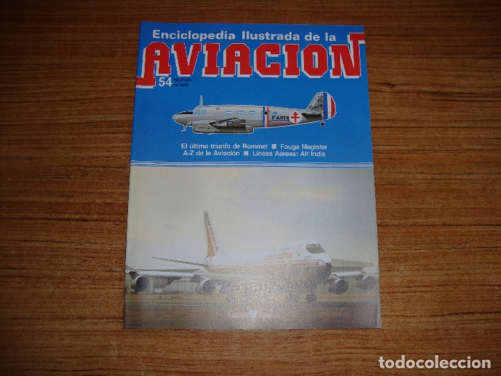 Militaria: (TC-213) FASCILULO ENCICLOPEDIA ILUSTRADA DE LA AVIACION N&ordm; 54