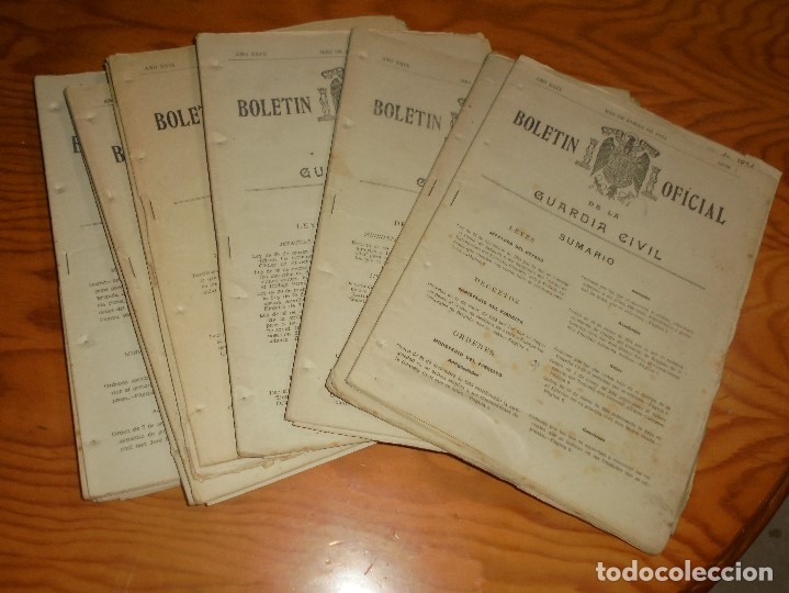 Militaria: BOLETIN OFICIAL DE LA GUARDIA CIVIL. A&Ntilde;O COMPLETO + SUPLEMENTOS. 1954
