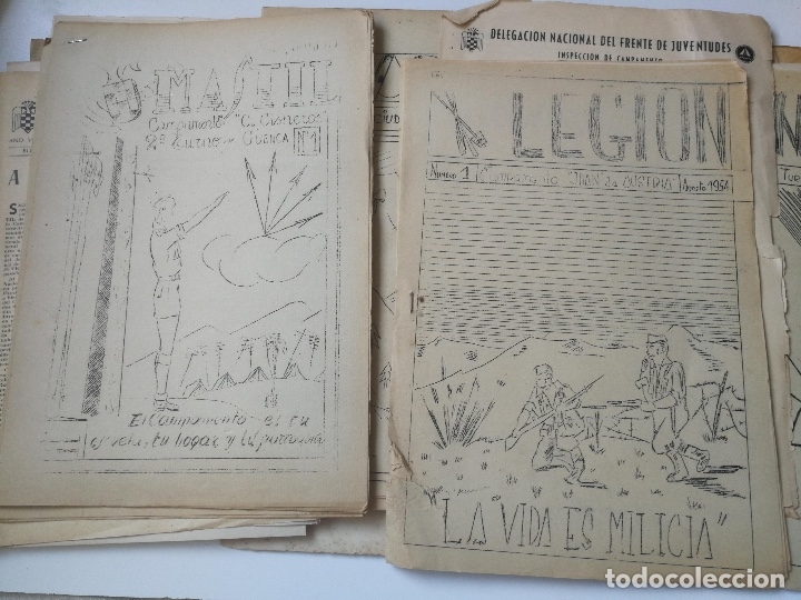 Militaria: ANTIGUO LOTE DE LA REVISTA MASTIL, LEGION, CONQUISTA A&Ntilde;OS 40 50 - CAMPAMENTOS CIUDAD UNIVERSITARIA,