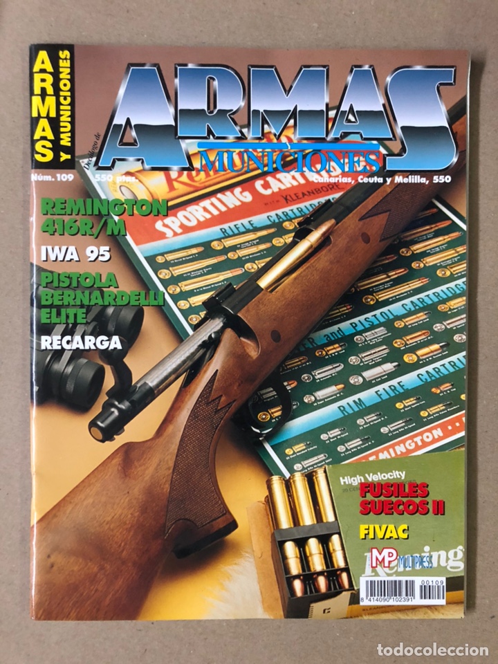 Militaria: ARMAS Y MUNICIONES N&deg; 109 (1995). REMINGTON 416R/M, IWA 95, PISTOLA BERNARDELLI ELITE
