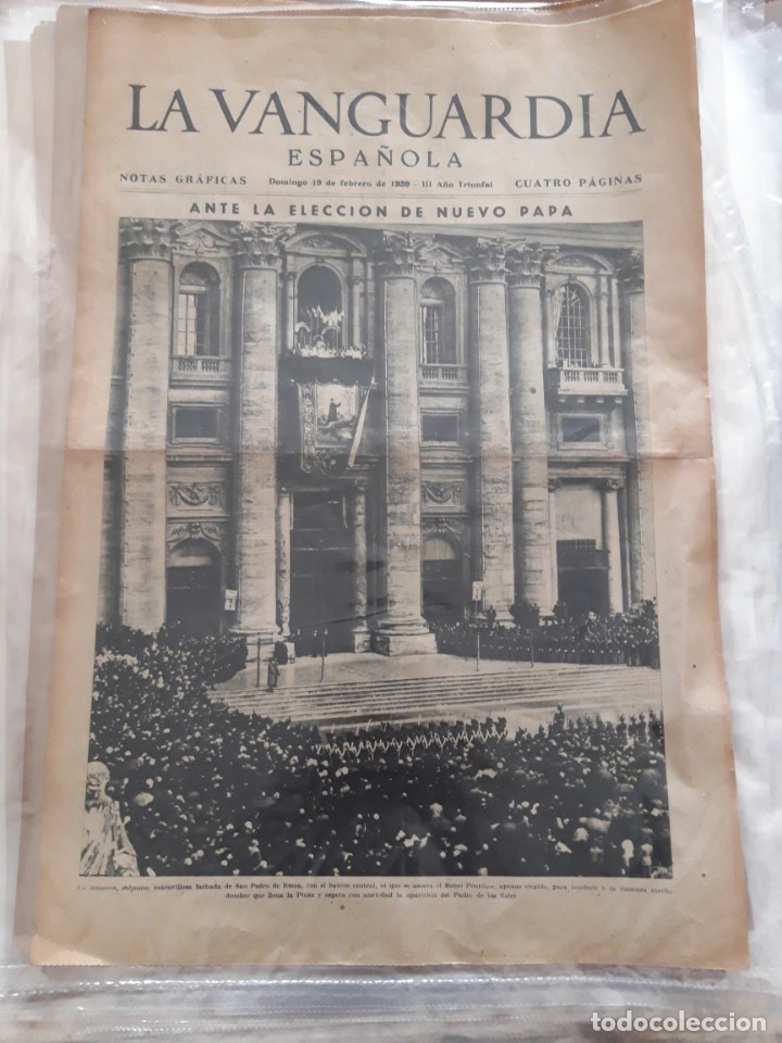 Militaria: LOTE 28 EJEMPLARES LA VANGUARDIA ORIGINALES SUPLEMENTO GR&Aacute;FICO 1939