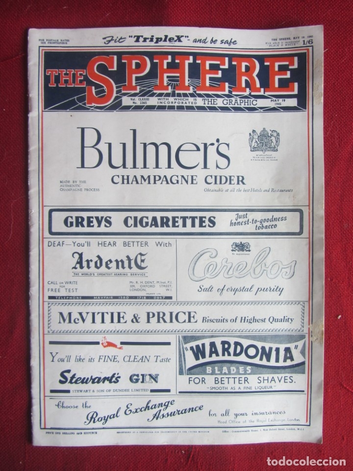 Militaria: THE SPHERE. MAY 19 1945. N&ordm; 2365