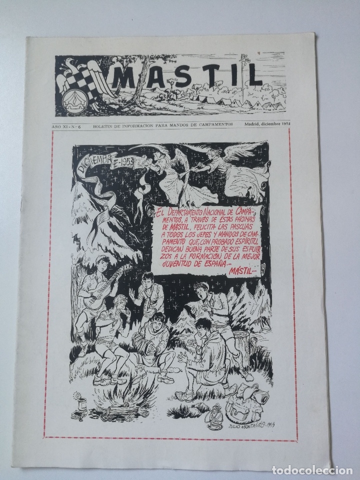 Militaria: ANTIGUA REVISTA MASTIL DE LOS MANDOS DE LOS CAMPAMENTOS DE LAS JUVENTUDES DE FALANGE - ESPECIAL NAVI