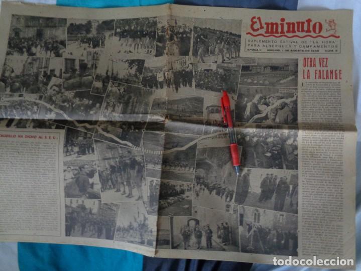 Militaria: SUPLEMENTO PARA CAMPAMENTOS - EL MINUTO - 1 agosto 1948 - OTRA VEZ LA FALANGE - ACAMPADAS ...