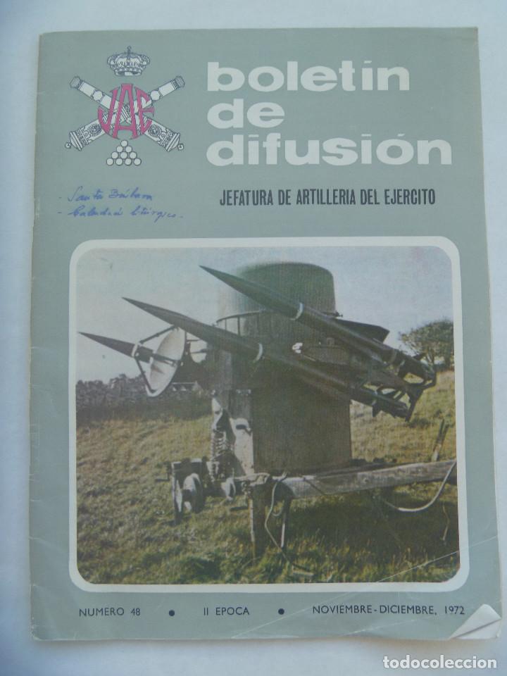 Military Antiques: JEFATURA DE ARTILLERIA DEL EJERCITO - BOLETIN DE DIFUSION : NOTICIAS, SANTABARBARA, ETC. 1972