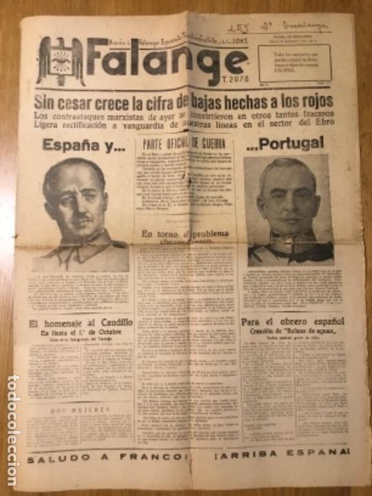 Militaria: Diario de falange tradicionalista y de las JONS Palma de Mallorca 1938
