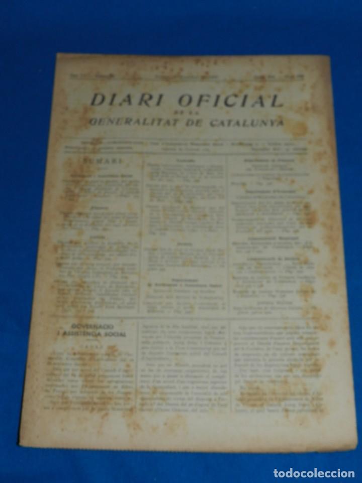 Military Antiques: (M) REVISTA - DIARI OFICIAL DE LA GENERALITAT DE CATALUNYA ANY IV VOL.IV BARCELONA 1938 N.304
