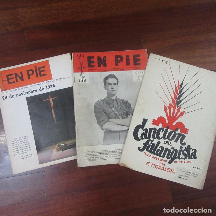 Militaria: Lote revistas falangistas, falange en pie