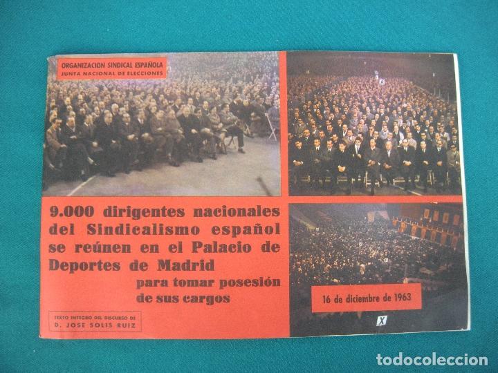 Militaria: DISCURSO JOS&Eacute; SOL&Iacute;S RUIZ ELECCIONES SINDICALES 1963