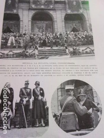 Militaria: RECORTE 1928 - SEVILLA INFANTA LUISA CONDECORADA ALFONSO XIII - GIRONELLA BARCELONA ESCUELAS MILANS