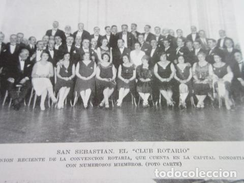 Militaria: RECORTE 1928 - SAN SEBATIAN CLUB ROTARIO