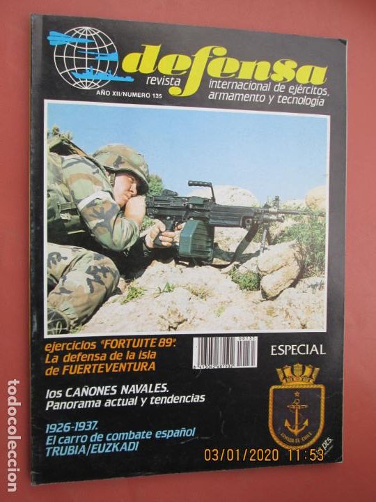 Military Antiques: DEFENSA REVISTA INTERNACIONAL DE EJERCITOS , ARMAMENTO Y TECNOLOGIA N&ordm; 135 - CA&Ntilde;ONES NAVALES