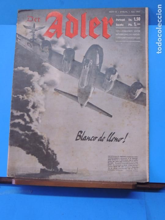 Military Antiques: DER ADLER . BERLIN 1 JULIO 1941 . (PORTADA) .BLANCO DE LLENO