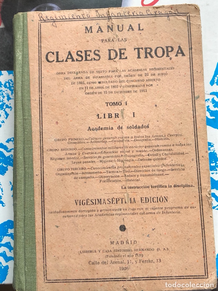 Military Antiques: Libro manual para las clases de tropas 1946